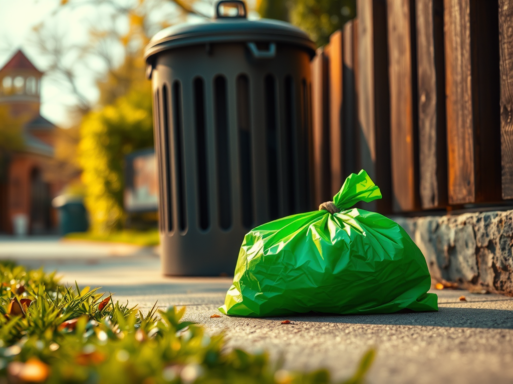 The Dog Poop Bag on the&nbsp;Sidewalk